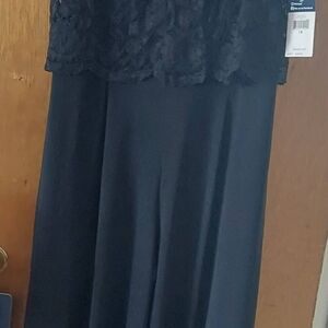 Chaps Black Lace Jumpsuit